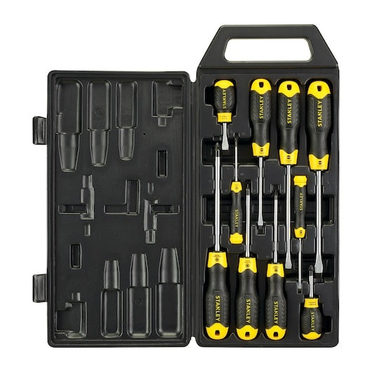 Stanley 2-65-014 Cushion Grip Flared & Pozidriv Screwdriver Set (10 Piece)