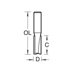 Trend 3/20X1/4TC Two Flute TCT Cutter 6.3mm x 16mm 1/4in Shank