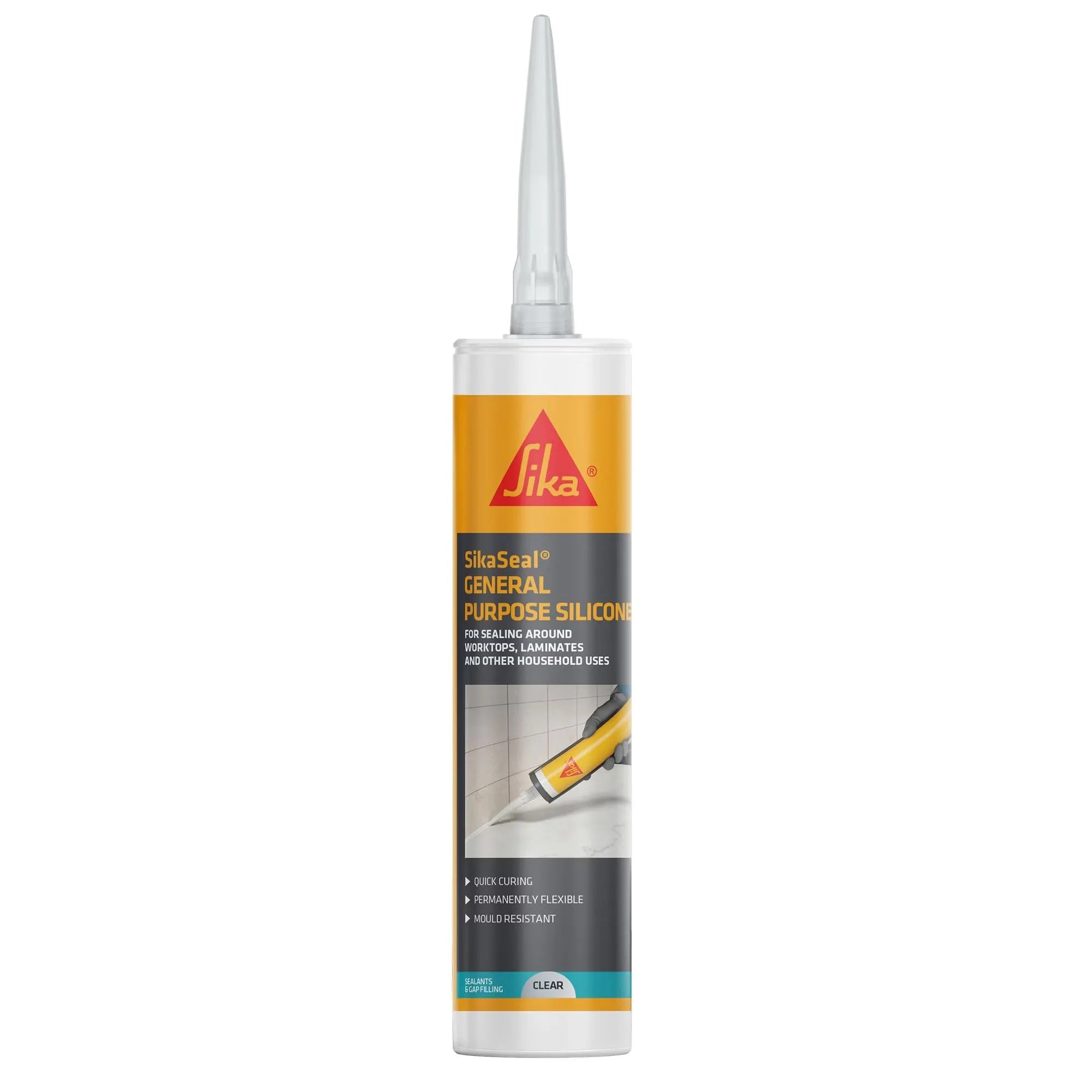 Sika 907057 SikaSeal General Purpose Silicone 260ml (Clear) - 12 Pack