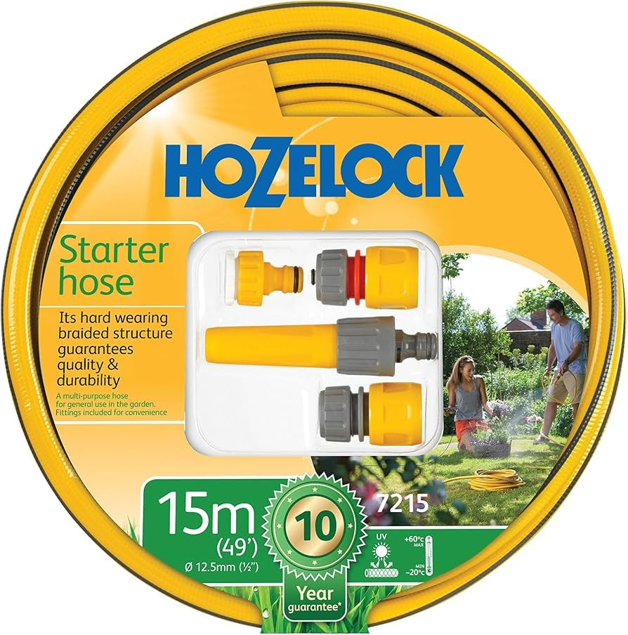 Hozelock 7215P9000 Starter Hose & Fittings Set 15m
