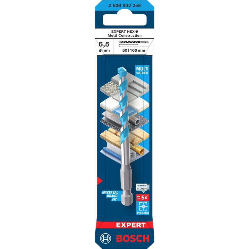 Bosch 2608902259 Expert HEX-9 Multi Construction Drill Bit 6.5 x 60 x 100mm
