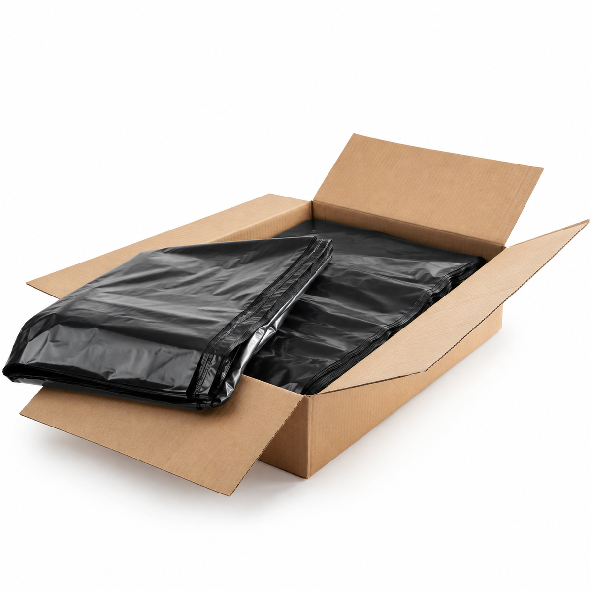 Punchin WHEELIEBLACKHD50 Black Wheelie Bin Liners 240L (Box of 50)