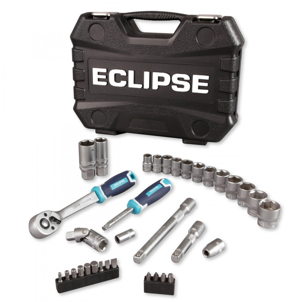 Eclipse ESS34PS 1/4" & 3/8" Square Drive Socket Set (34 Piece)
