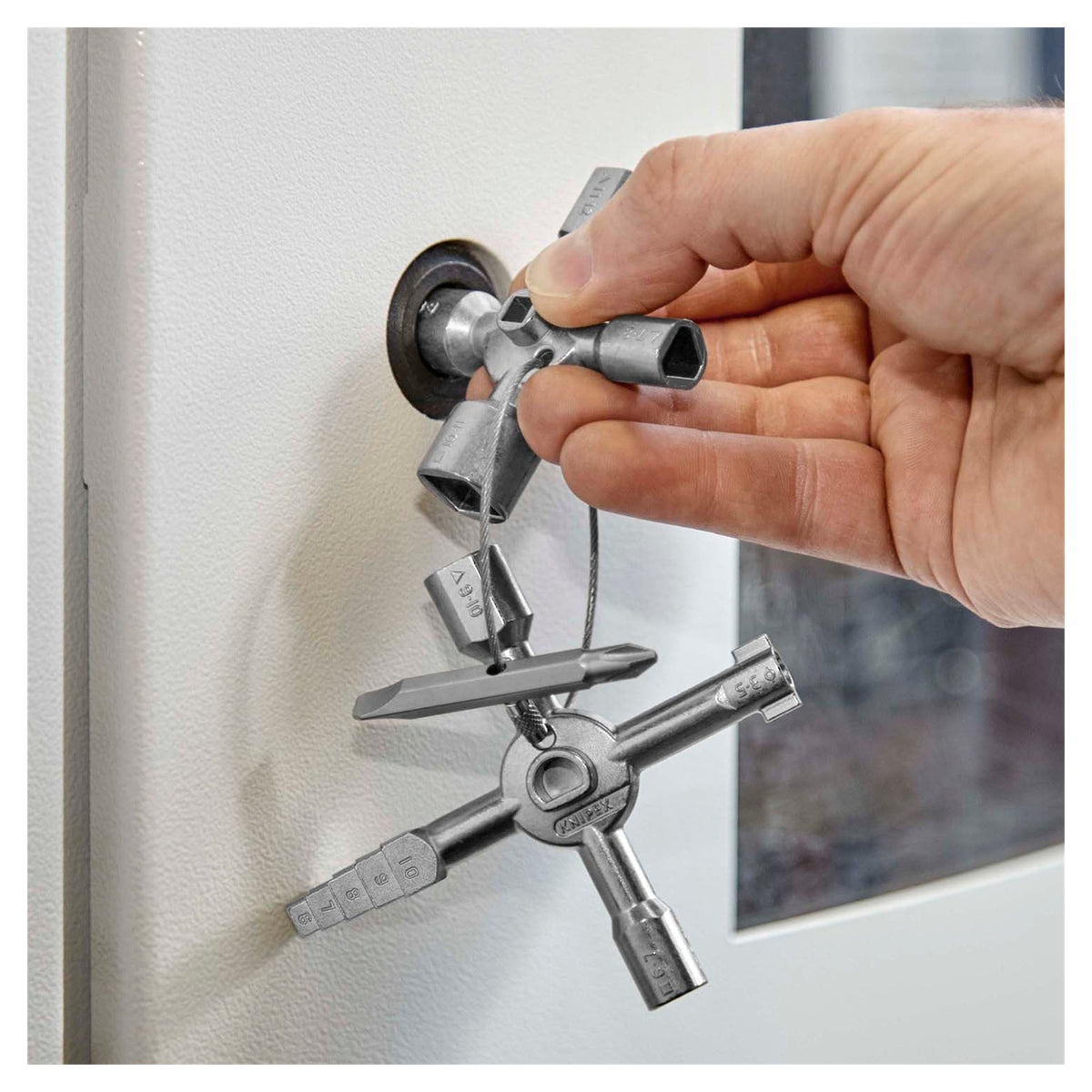 Knipex 00 11 01 TwinKey Control Cabinet Key 92mm