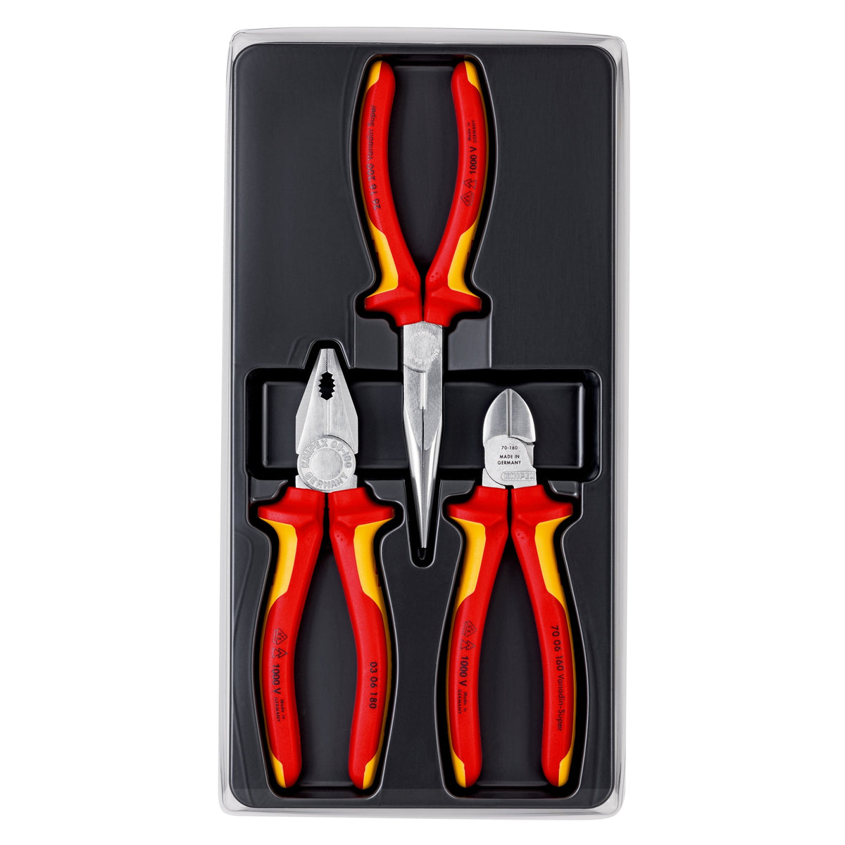 Knipex 00 20 12 VDE Electro Pliers Set (3 Piece)