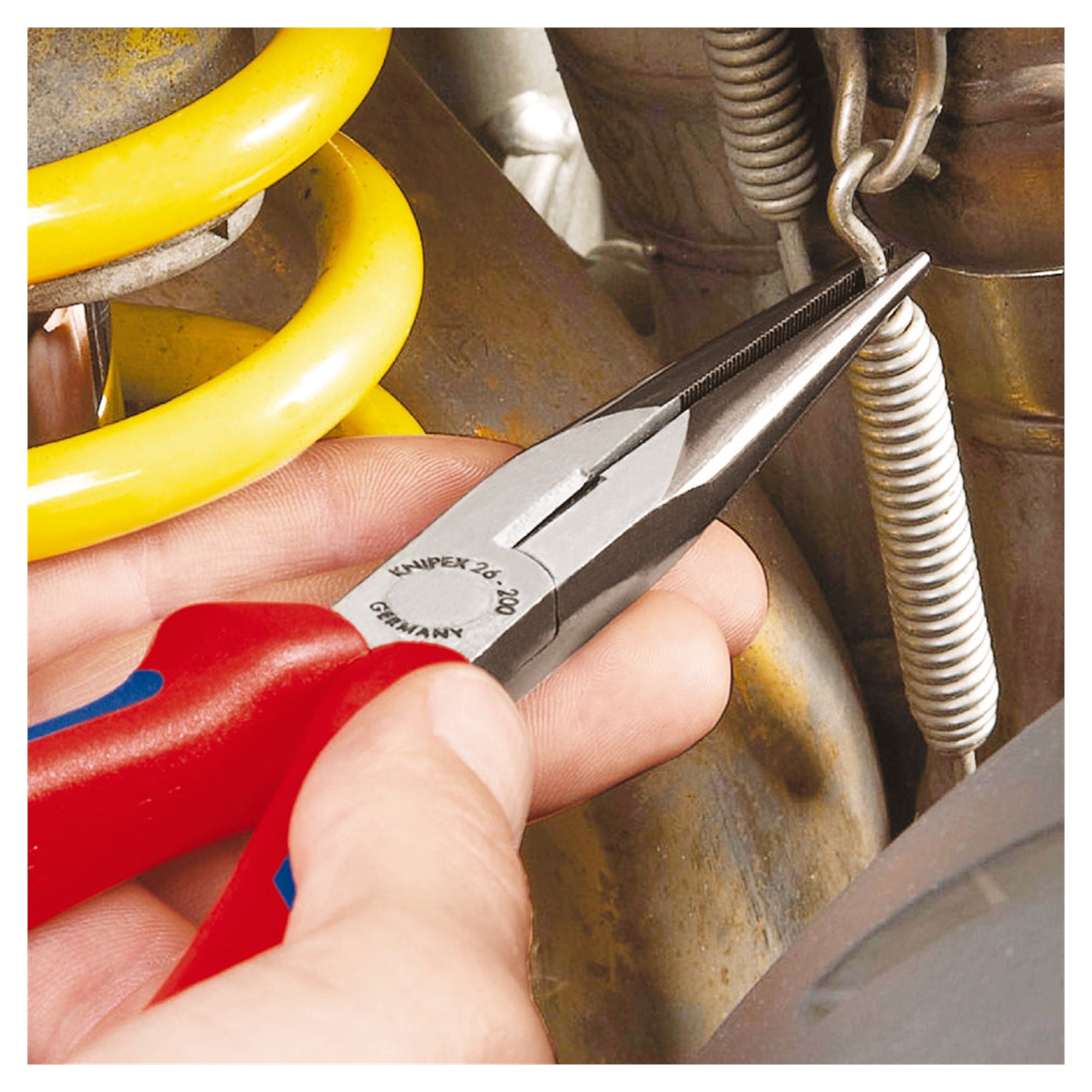 Knipex 26 11 200 SB Snipe Nose Side Cutting Pliers (Stork Beak Pliers) 200mm (Carded)