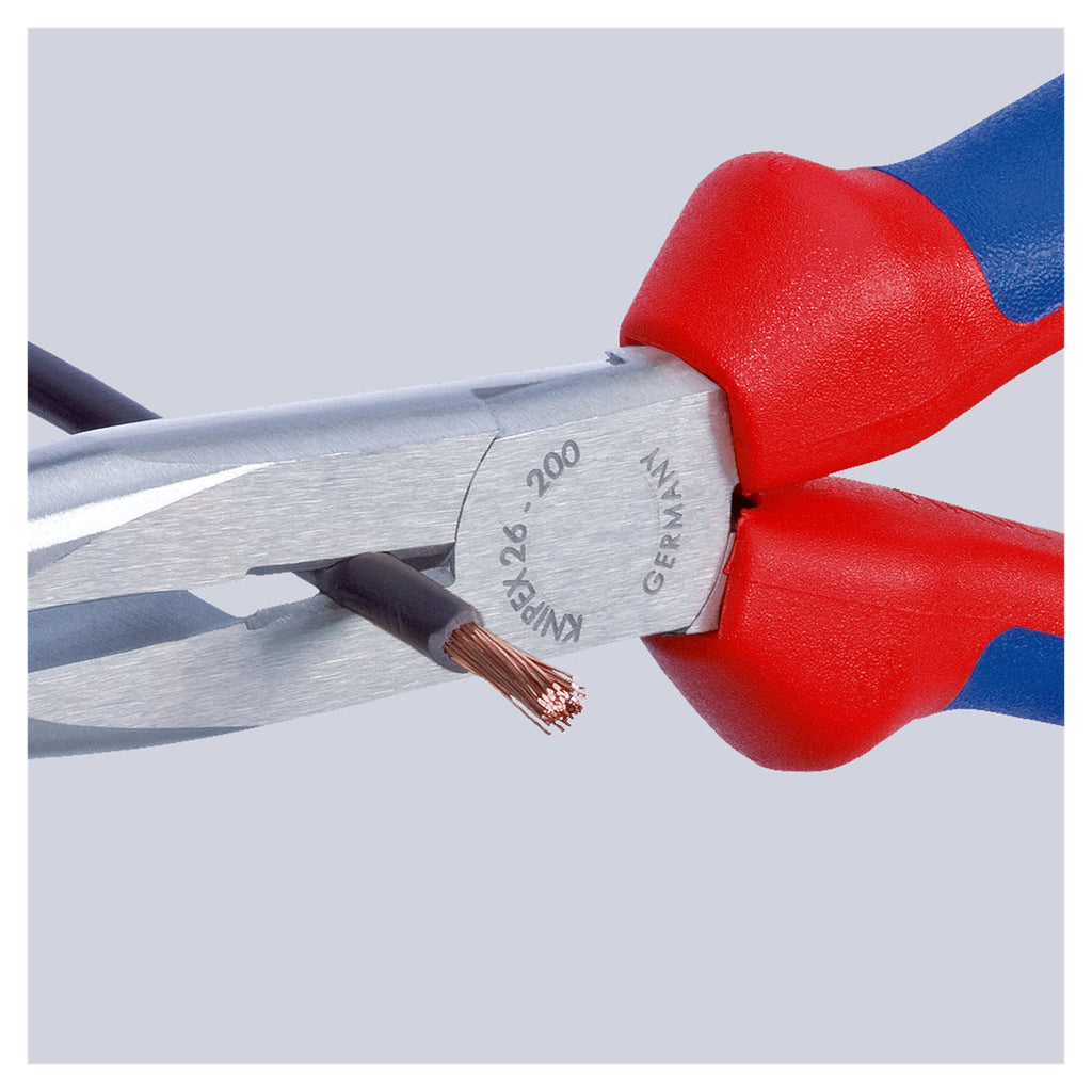 Knipex 26 11 200 SB Snipe Nose Side Cutting Pliers (Stork Beak Pliers) 200mm (Carded)
