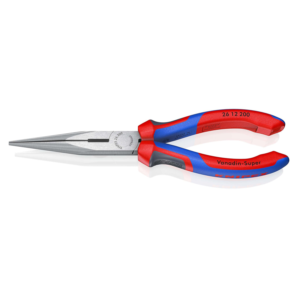 Knipex 26 12 200 SB Snipe Nose Side Cutting Pliers (Stork Beak Pliers) 200mm (Carded)