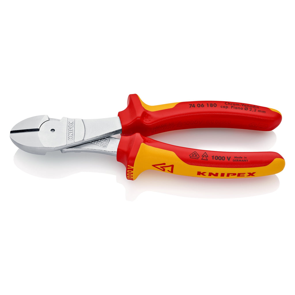 Knipex 74 06 180 SB VDE High Leverage Diagonal Cutter 180mm (Carded)