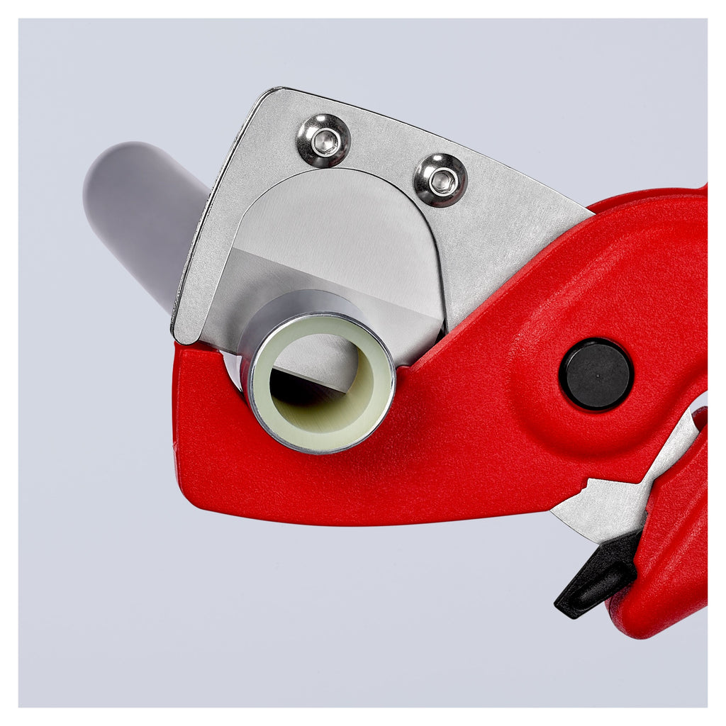 Knipex 90 25 185 SB Pipe Cutter for Plastic Composite Pipes 185mm (Carded)