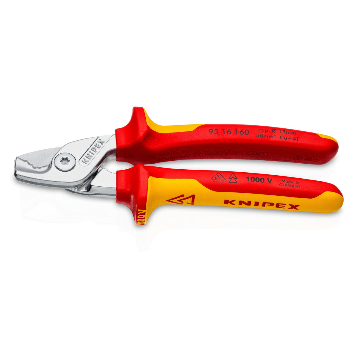 Knipex 95 16 160 SB VDE StepCut Cable Shears 160mm (Carded)
