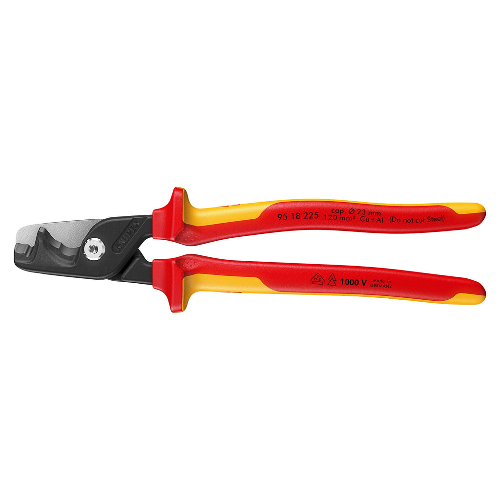 Knipex 95 18 225 SB VDE StepCut XL Cable Shears 225mm (Carded)