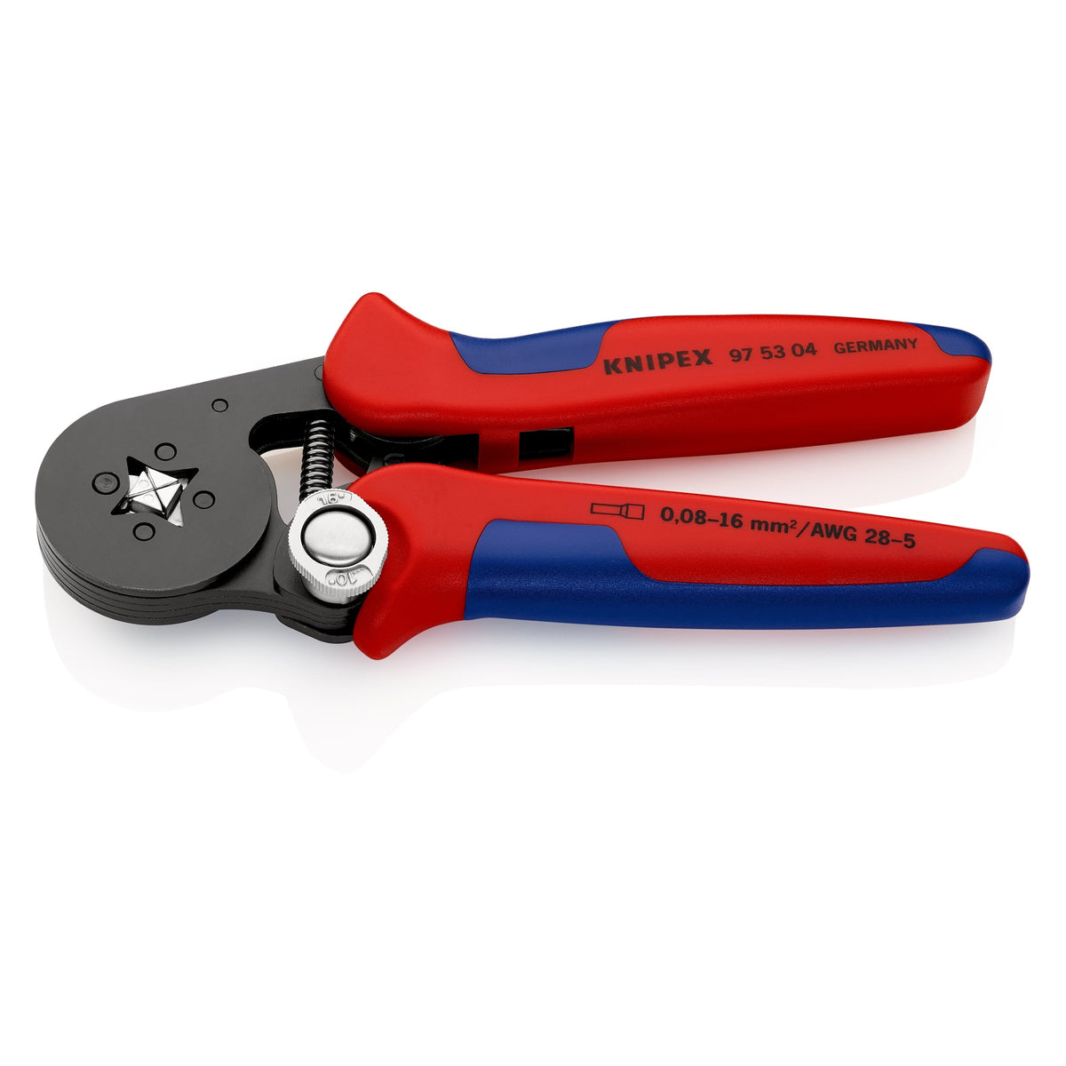 Knipex 97 53 04 SB Self-Adjusting Crimping Pliers for Wire Ferrules with Lateral Access 180mm (Blister)