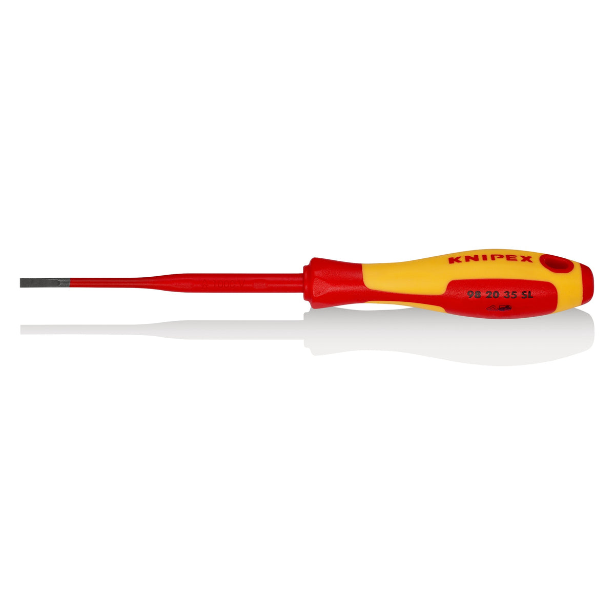 Knipex 98 20 35 SL VDE Slim Screwdriver for Slotted Screws 202mm