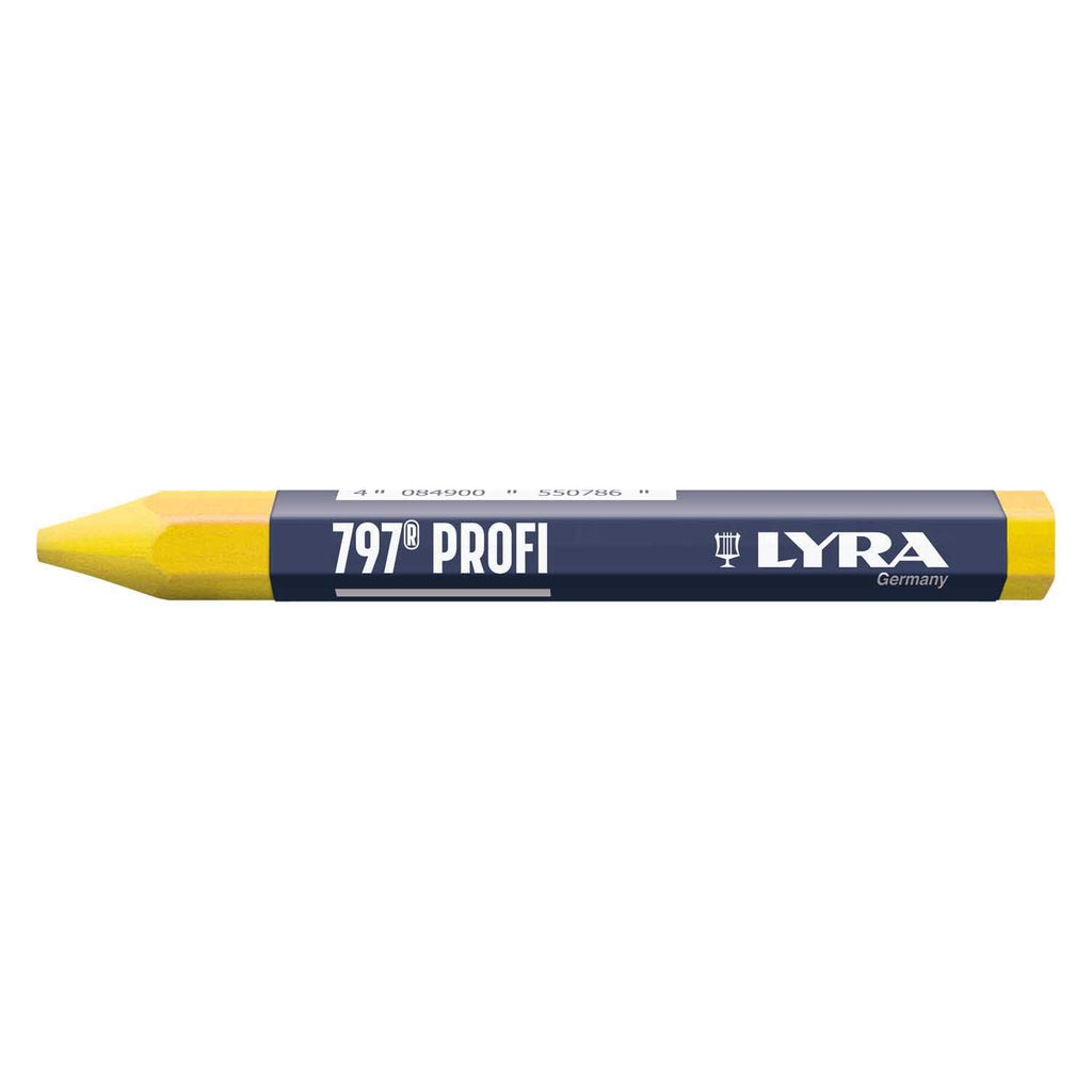 L4870007 LUMBER&MARK CRAYON 797®HEX YELLW (12 BX)