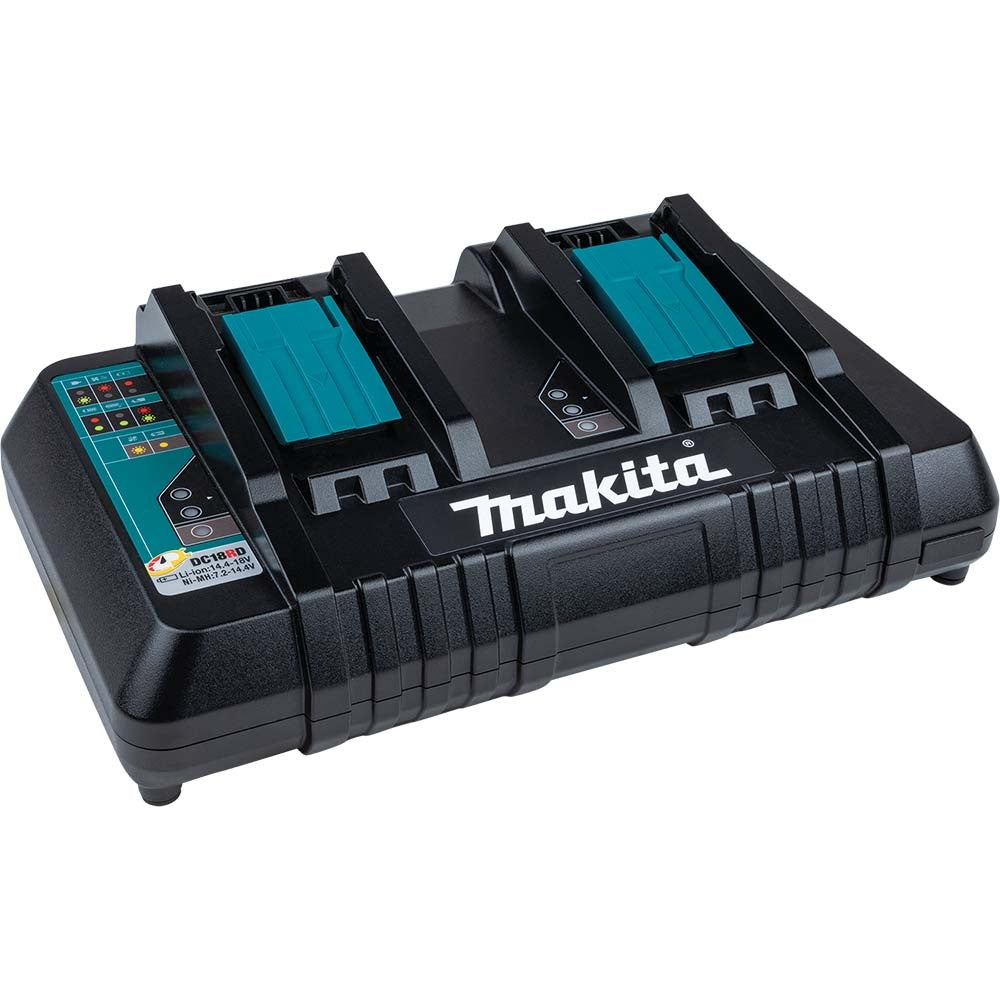 Makita DC18RDS 14.4V-18V LXT Fast Dual-Port Battery Charger (240V) with Makpac Type 3 Case