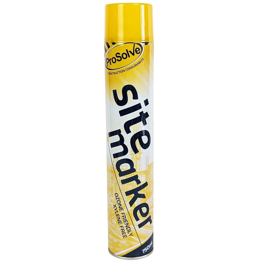 ProSolve PVSMY7A Sitemarker Line Marking Paint Yellow 750ml (12 Pack)