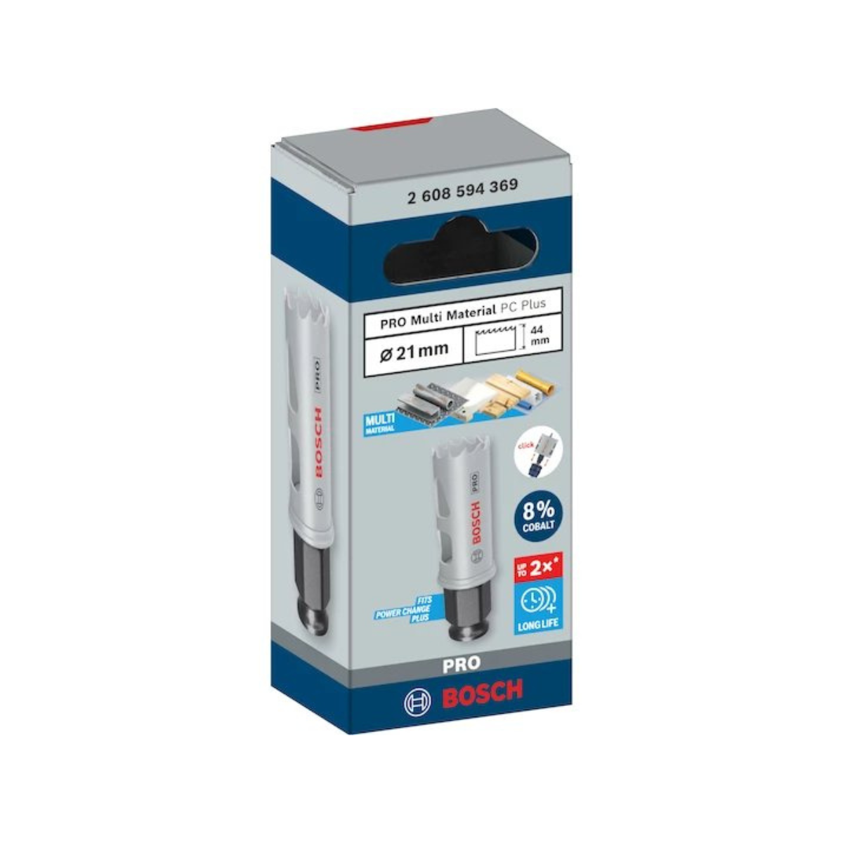 Bosch 2608594369 PRO Multi Material PC Plus Hole Saw 21mm