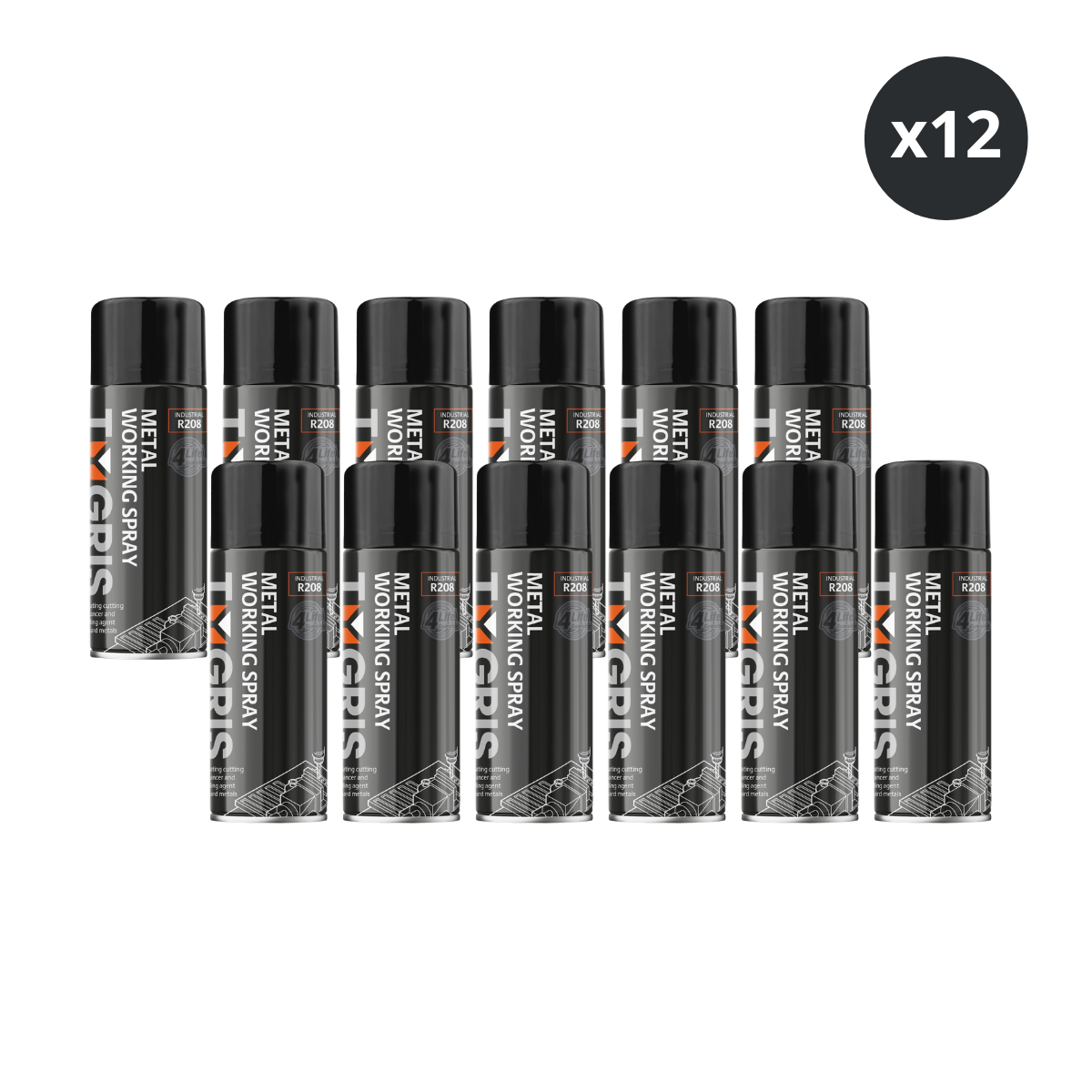 Tygris R208 Metal Working Spray 400ml (12 Pack)