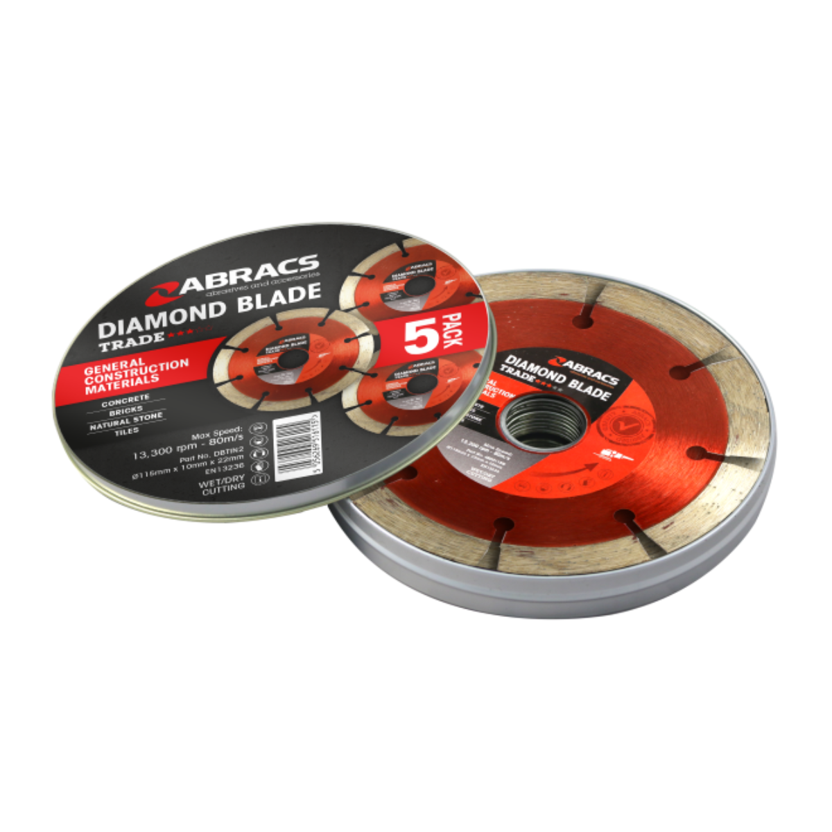 DBTIN2 DIAMOND BLADE 115MM TIN GCM (5 PC)