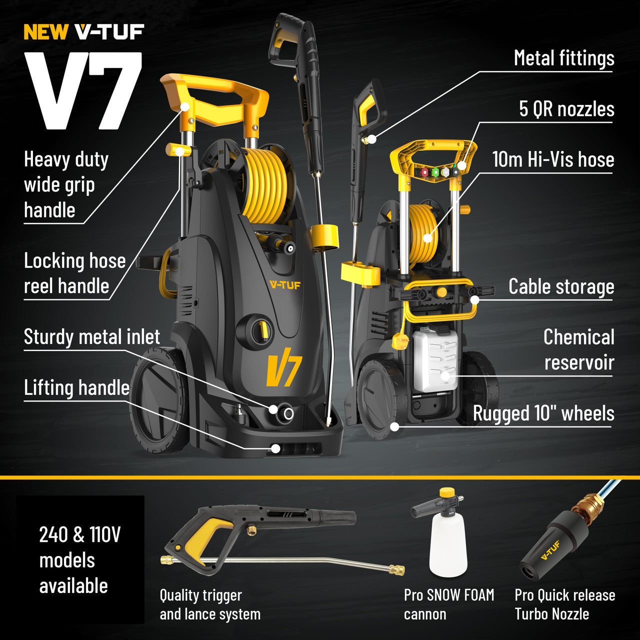 V-TUF V7 Pressure Washer 195 Bar (240V)