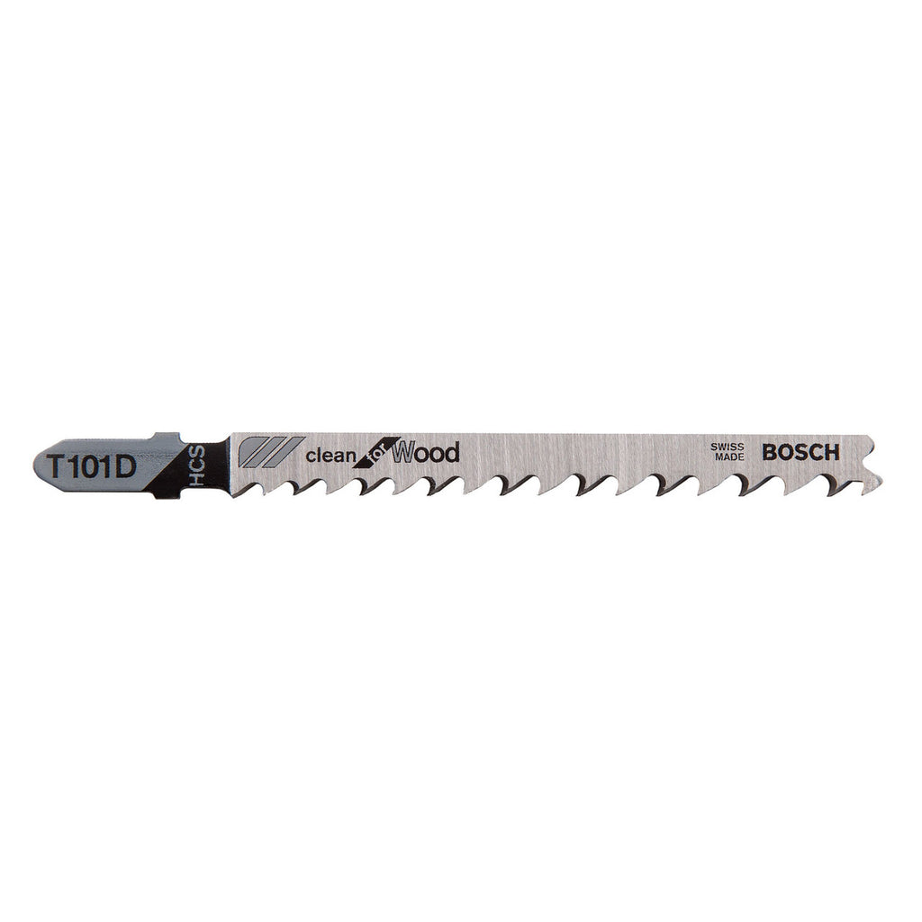 Bosch T101D Clean Jigsaw Blade for Wood 100mm (Pack of 5)