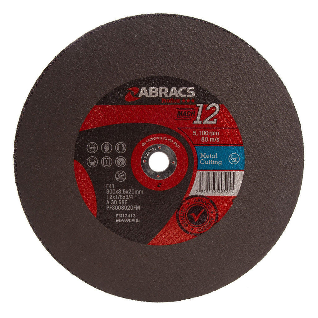 Abracs PF3003020FM Proflex Flat Cutting Disc for Metal 300 x 3.5 x 20mm (Pack of 25)