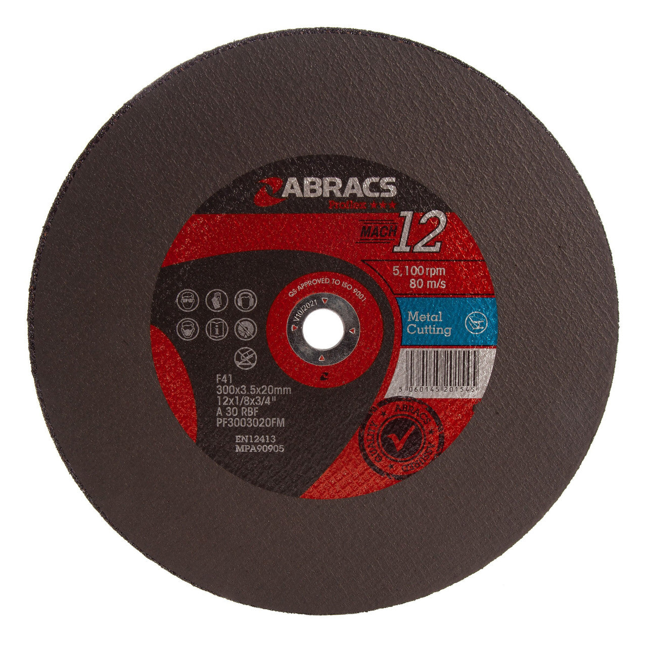 Abracs PF3003020FM Proflex Flat Cutting Disc for Metal 300 x 3.5 x 20mm (Pack of 25)