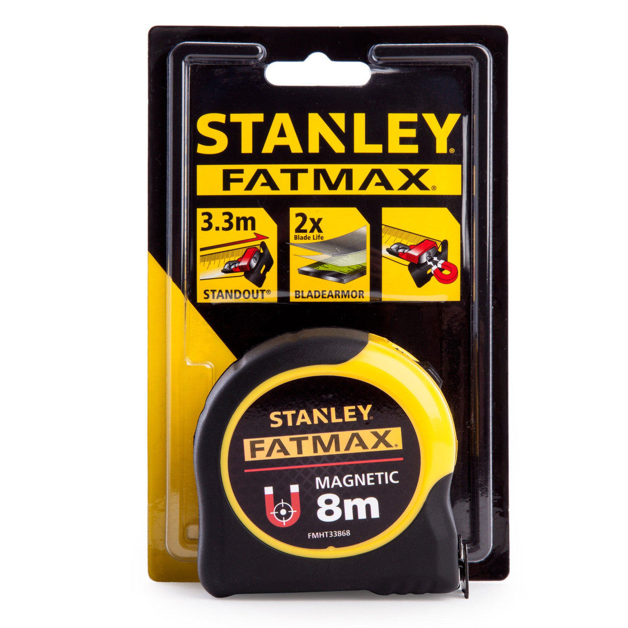 Stanley FMHT0-33868 FatMax Metric Magnetic Tape Measure with Blade Armor 8m