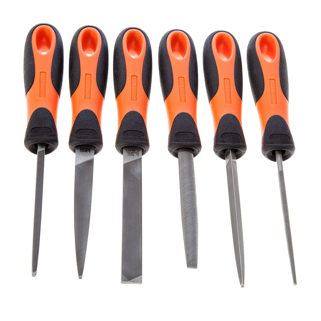 Bahco 1-476-04-3-2 ERGO Engineering Smooth Cut File Set 100mm (6 Piece)