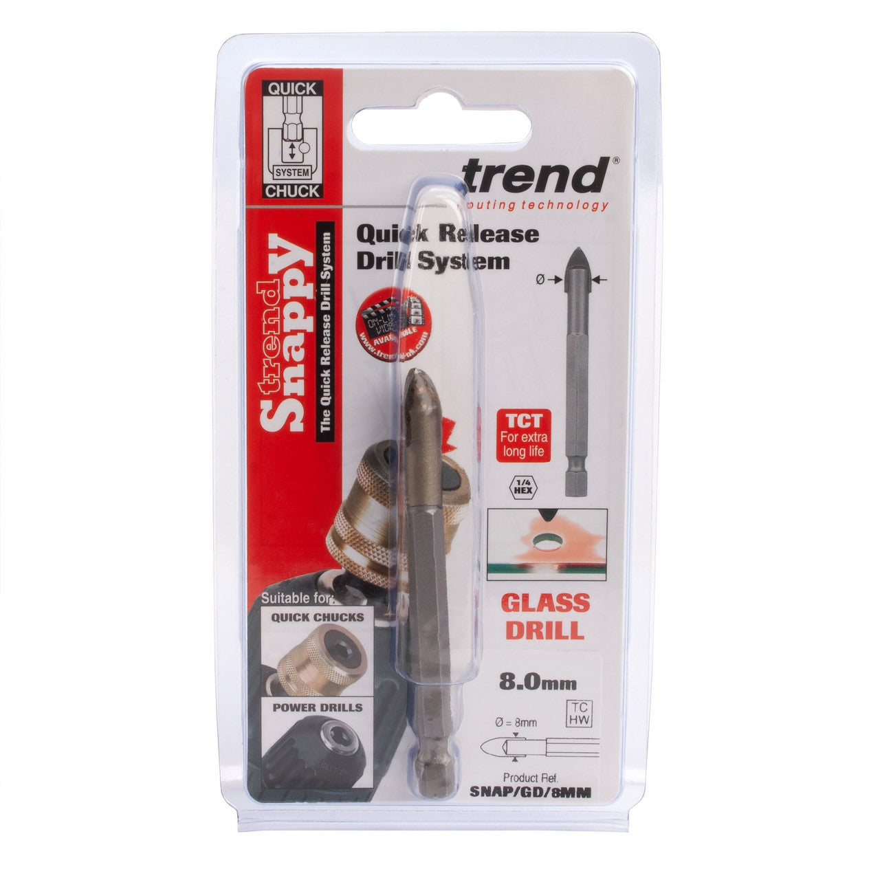 Trend Snappy SNAP/GD/8MM Glass Drill Bit 8mm