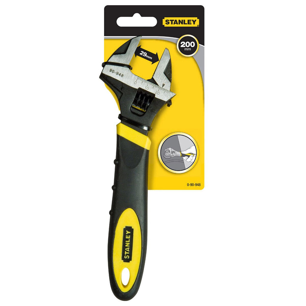 Stanley 0-90-948 Bi-Material Adjustable Wrench 8" / 200mm