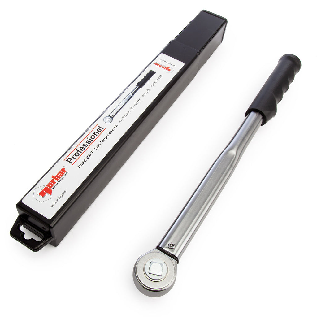 Norbar 13055 Model 200 P Type Torque Wrench 1/2 Inch Sq Dr 40 - 200 N.m / 30 - 150 lbf.ft
