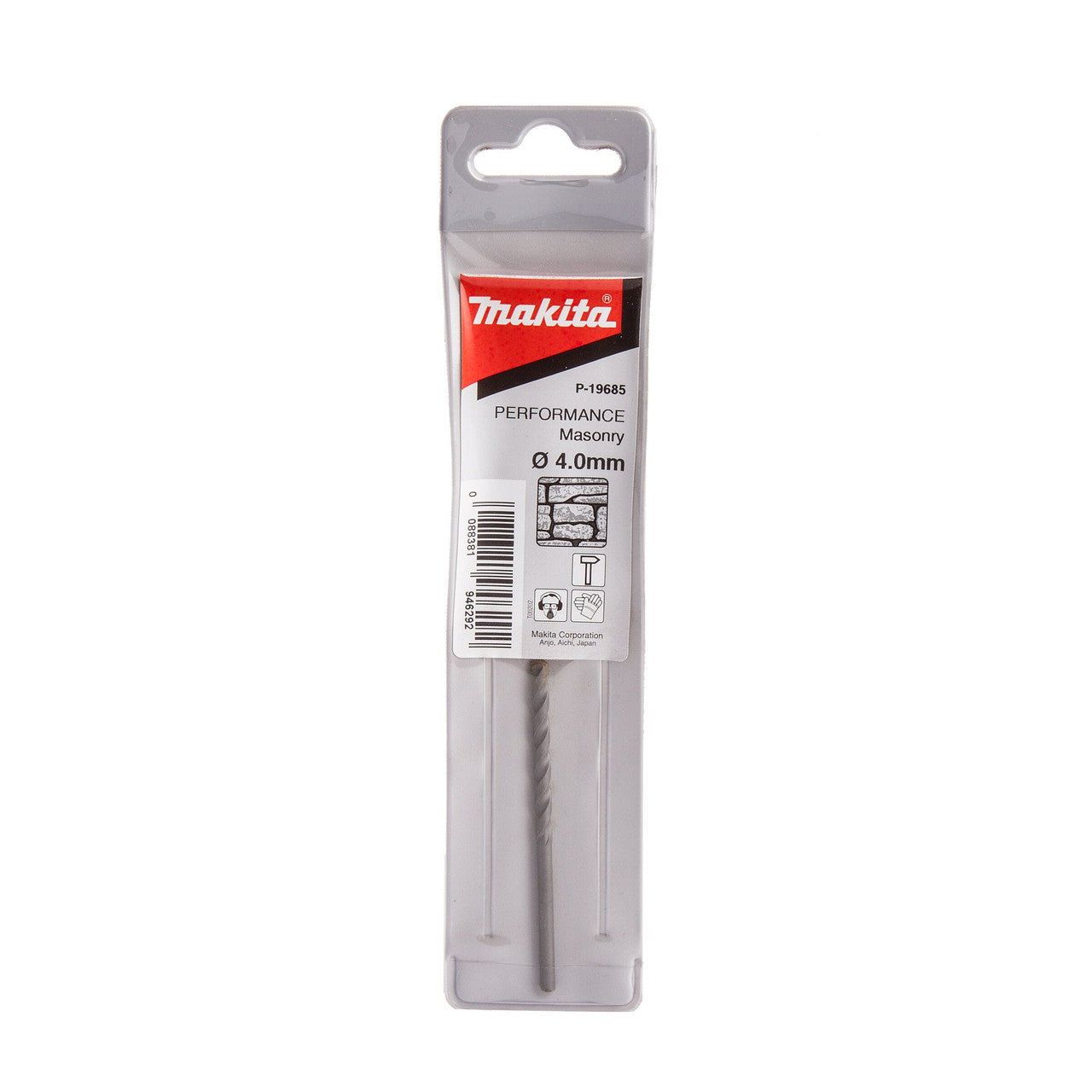 Makita P-19685 Standard Masonry Straight Shank Drill Bit 4 x 75mm