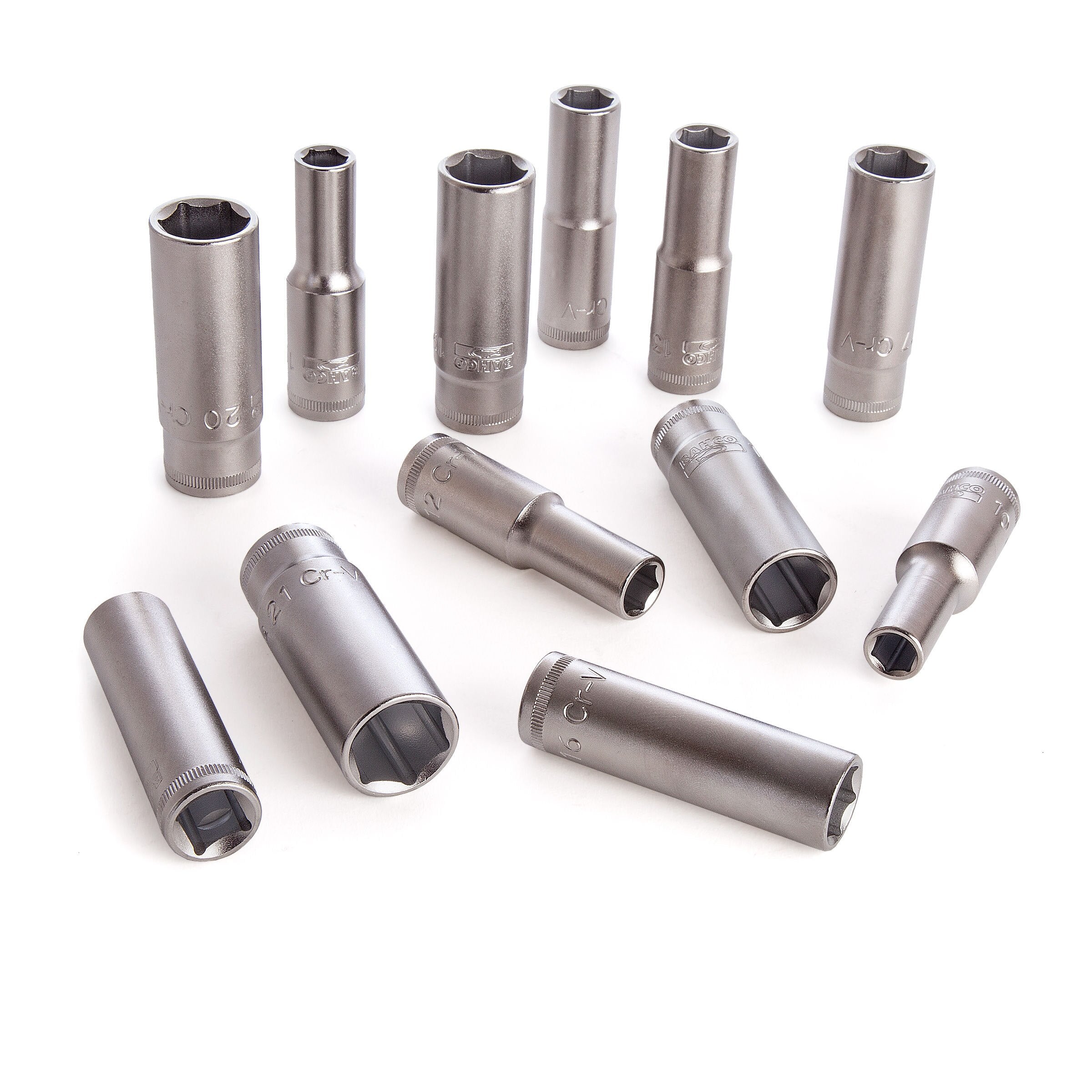 Bahco S1612L Deep Socket Set 1/2in Drive (12 Pieces)