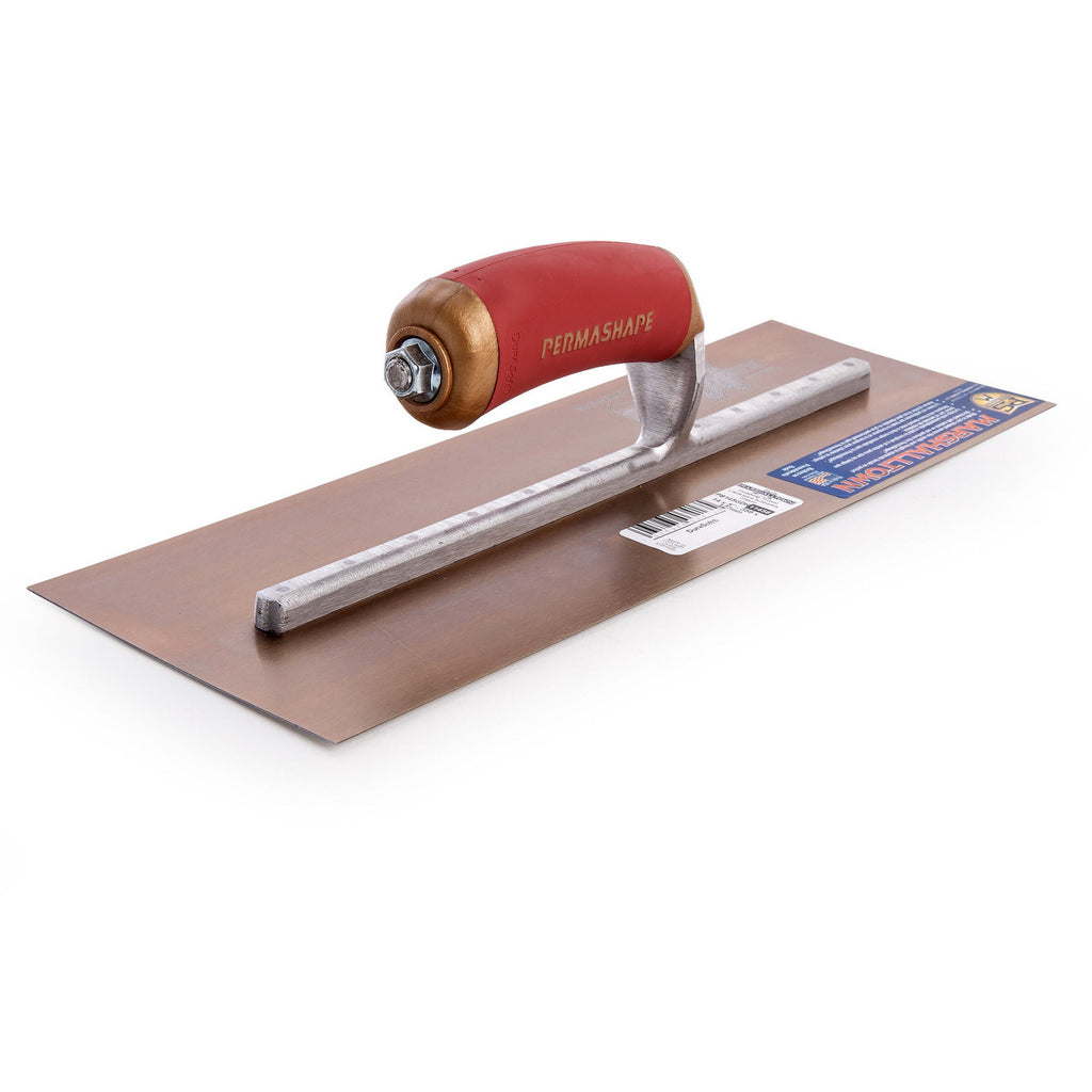 Marshalltown MPB145GDH Gold Stainless Steel Finishing Trowel 14" x 5"