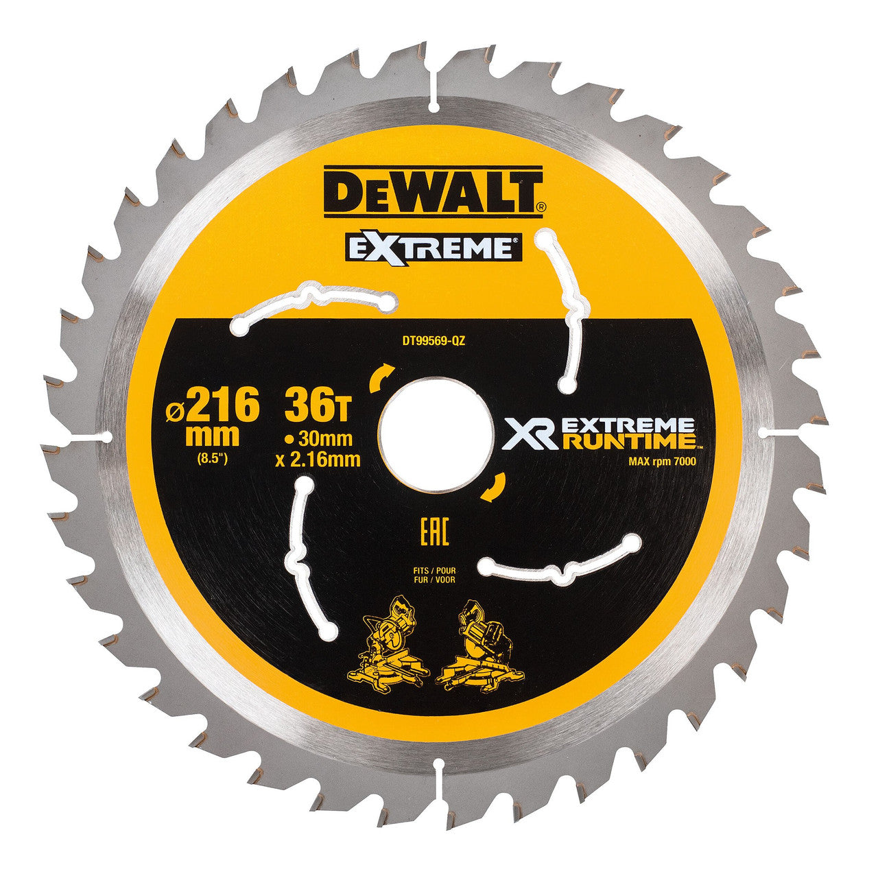 Dewalt DT99569 XR EXTREME Runtime Circular Saw Blade 216 x 30mm x 36T