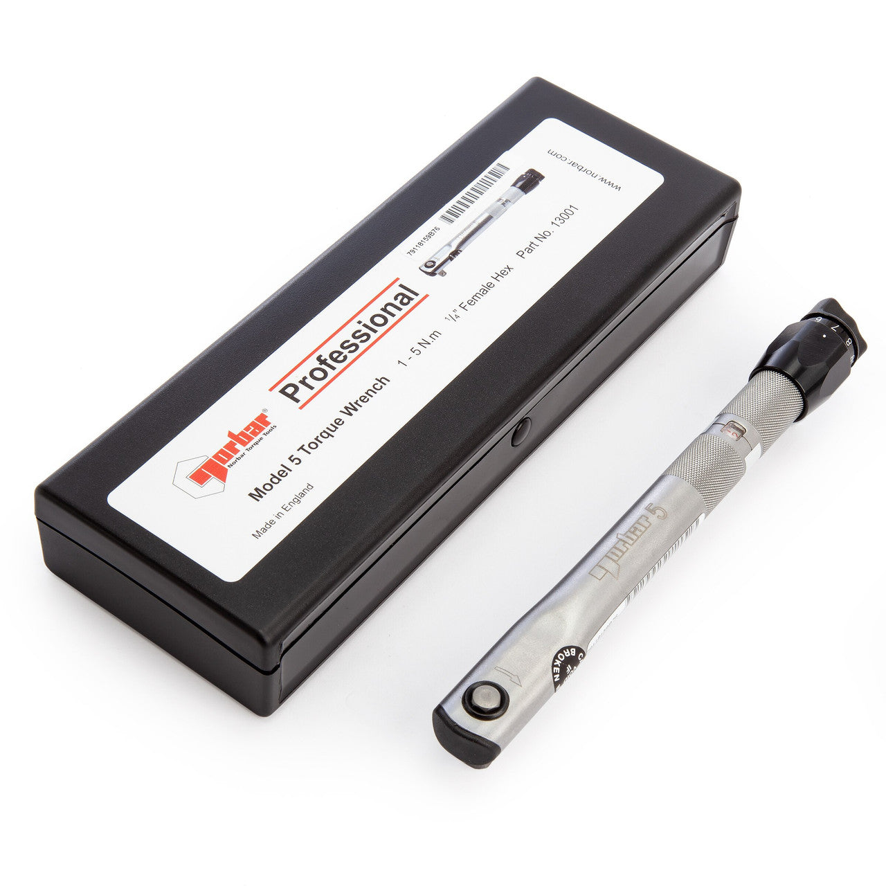 Norbar 13001 Model 5 Female Hex Torque Wrench 1 - 5 Nm 1/4"