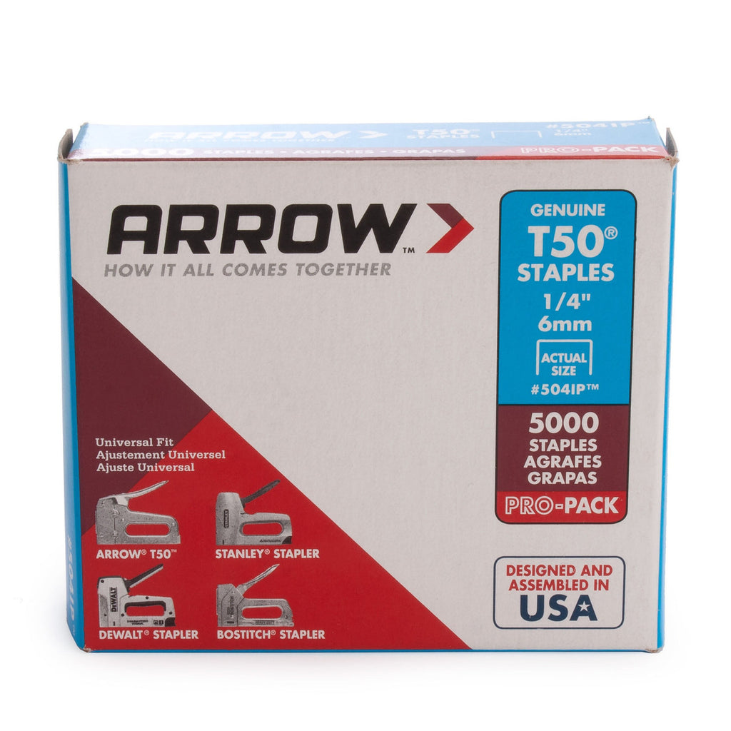 Arrow 504IP T50 Heavy-Duty Staples 6mm (Pack of 5000)
