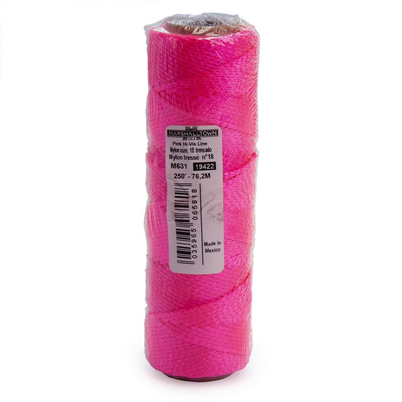 Marshalltown M631 Braided Nylon Brick Line Fluorescent Pink 250' / 76m