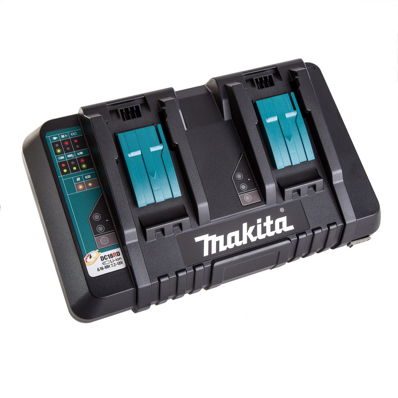 Makita DC18RD Dual Port Charger 7.2 - 18V with 4 x BL1850B 18V 5.0Ah Batteries