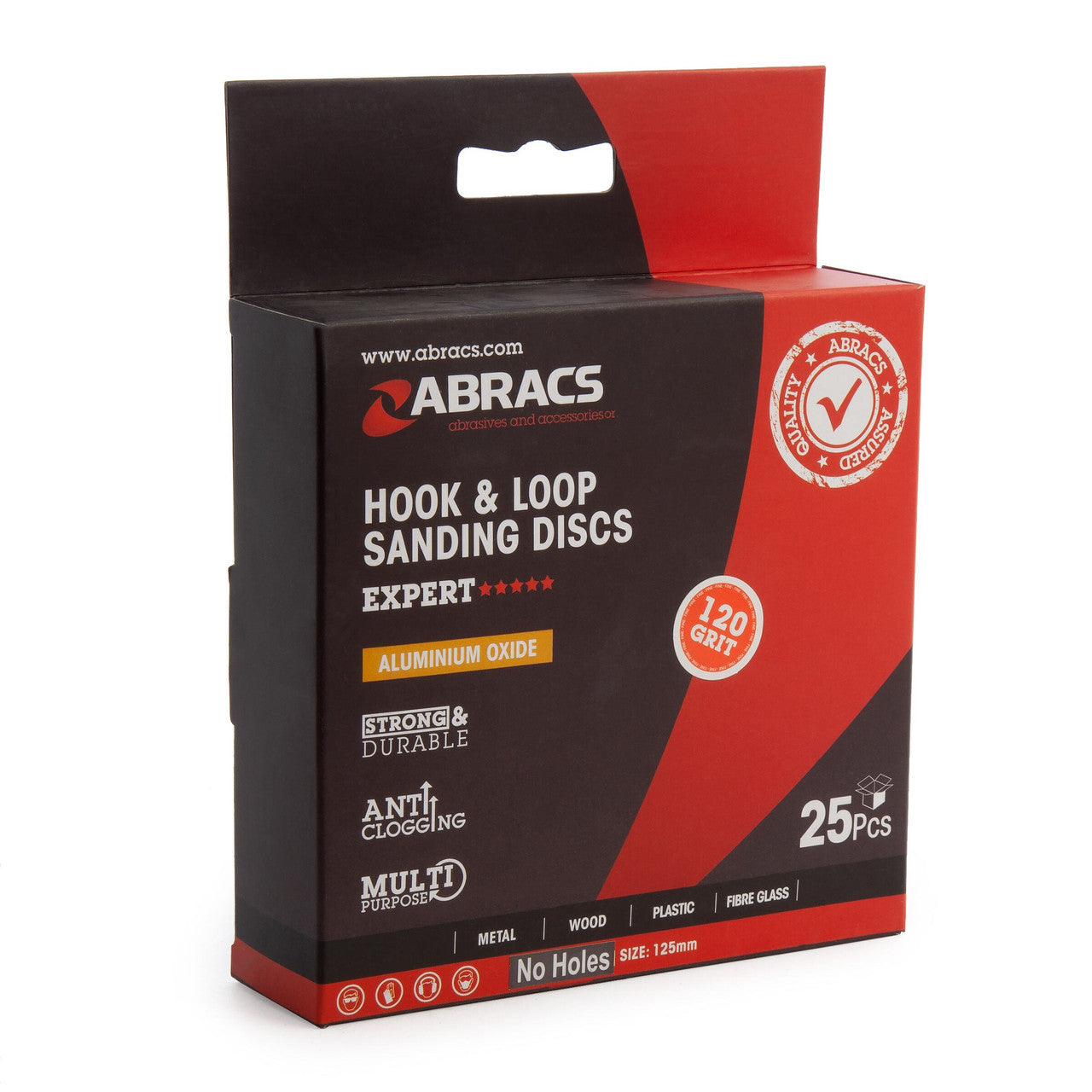 Abracs ABHL0125120 Sanding Discs 120 Grit 125mm (25 Pack)