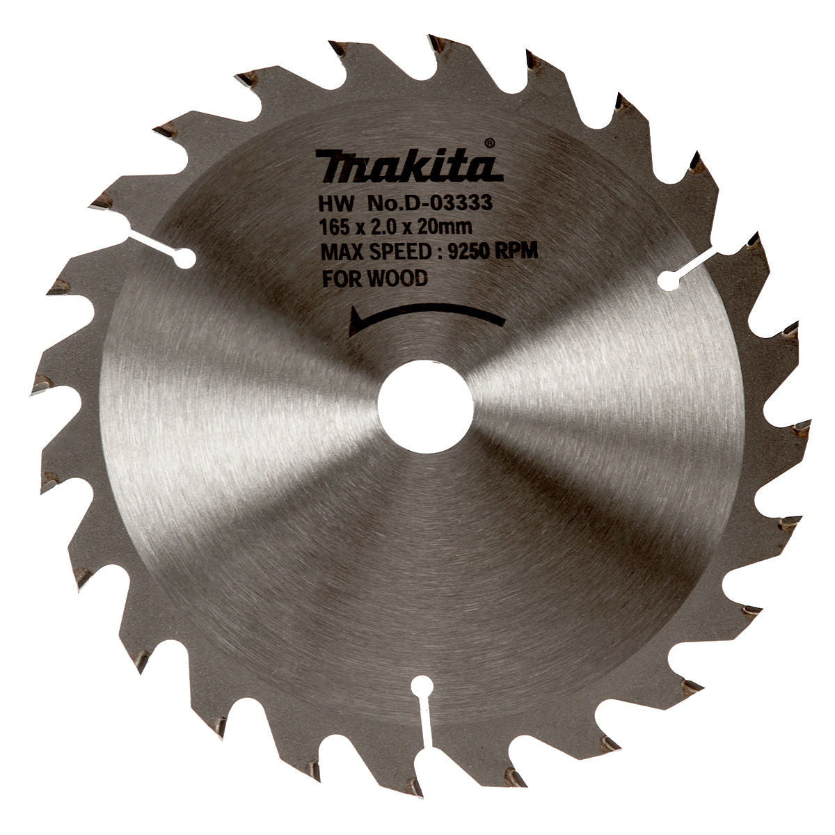 Makita D-03333 Circular Saw Blade for Wood 165 x 20mm x 24T