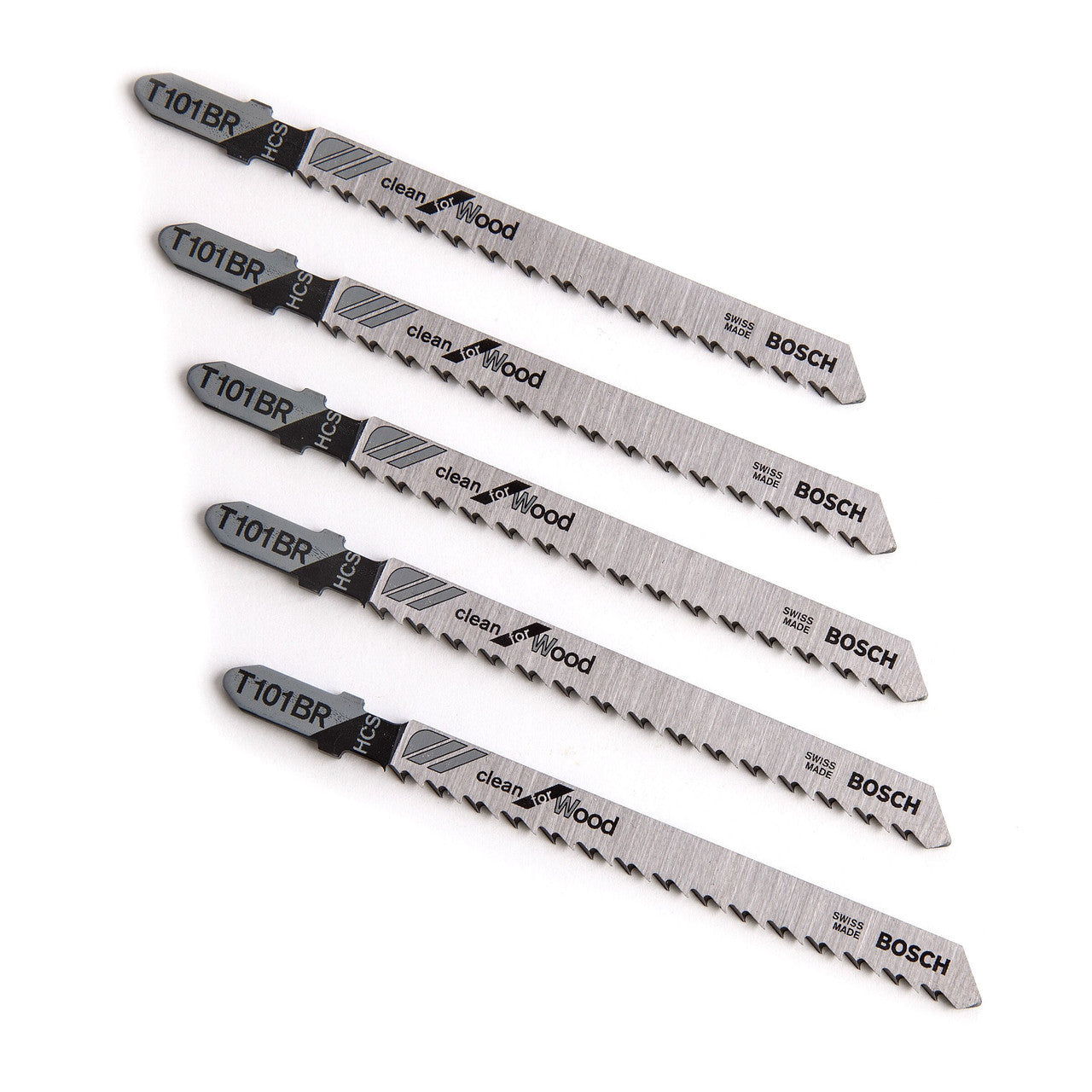 Bosch T101BR Clean Jigsaw Blade for Wood 100mm (Pack of 5)
