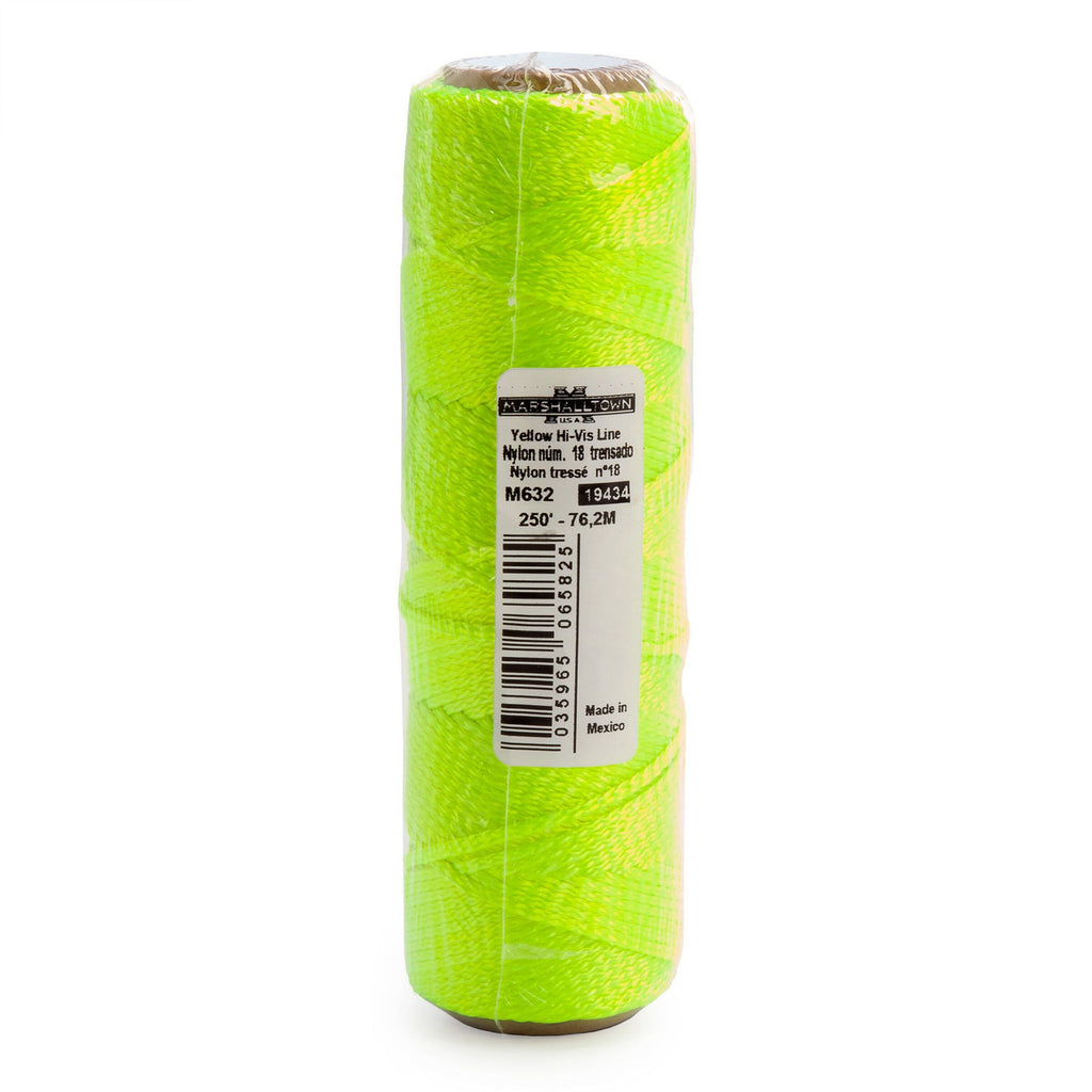 Marshalltown M632 Braided Nylon Brick Line Fluorescent Yellow 250' / 76m
