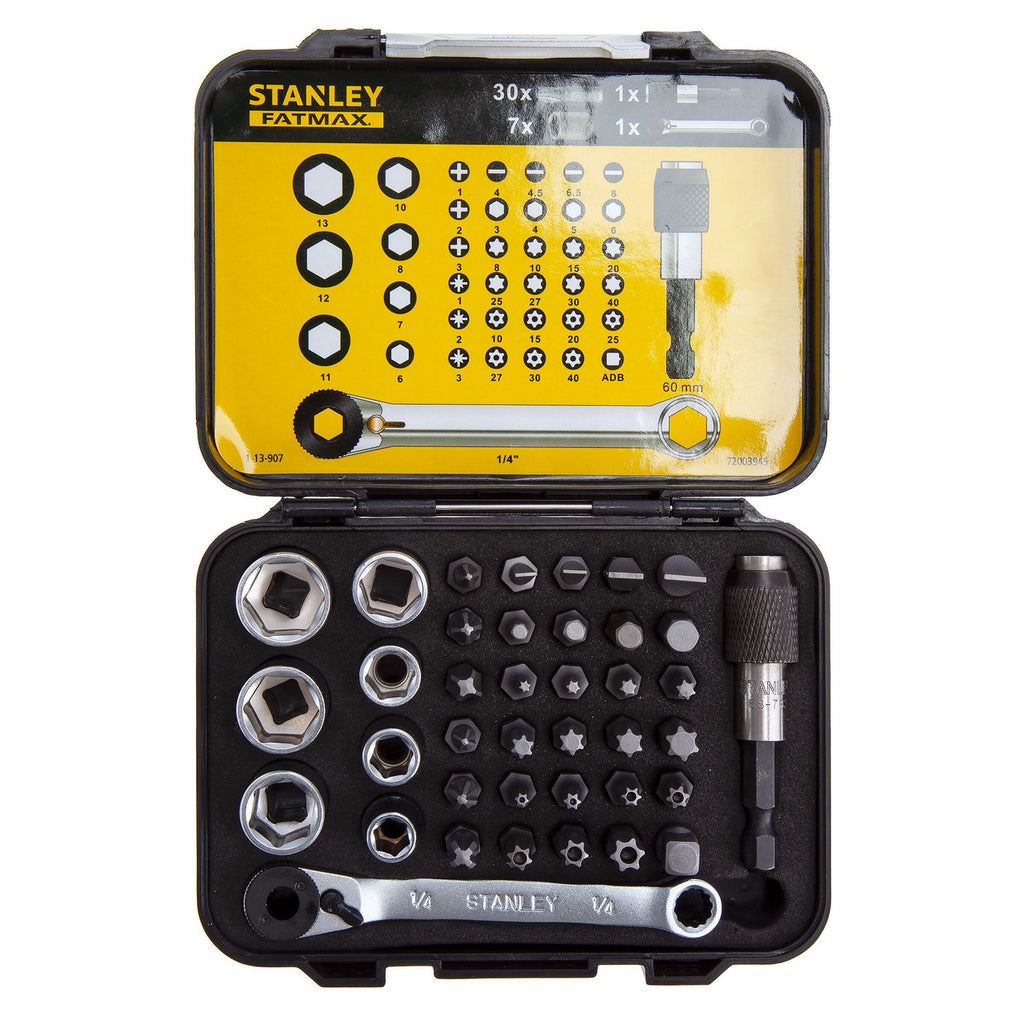 Stanley 1-13-907 1/4" FatMax 1/4" Drive Socket & Bit Set (39 Piece)