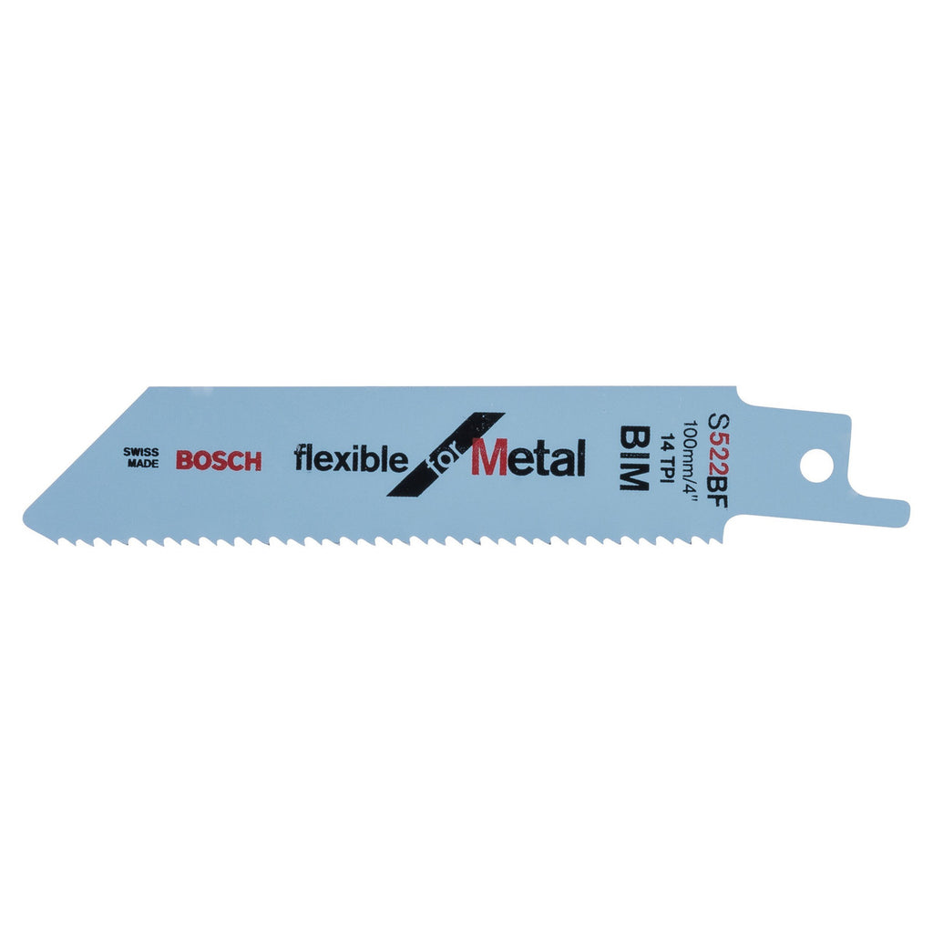Bosch S522BF Flexible Reciprocating Saw Blade for Metal 100mm (Pack of 5)