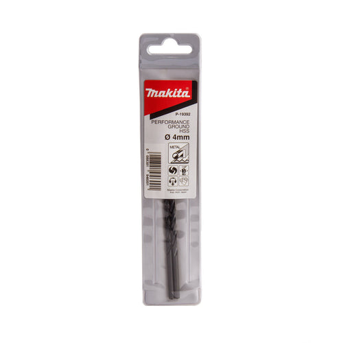 Makita P-19392 HSS Performance Ground Point Drill Bit 4 x 43mm (Pack of 2)