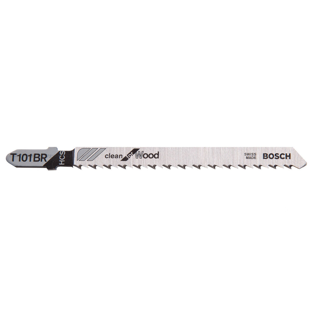 Bosch T101BR Clean Jigsaw Blade for Wood 100mm (Pack of 5)