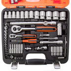 Bahco S910 1/4" & 1/2" Metric Socket & Tool Set (91 Piece)